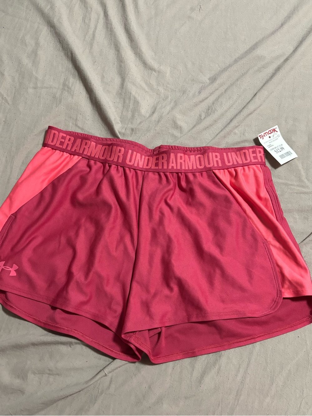 Under Armour Women’s Pink Athletic Shorts with Contrast Panels